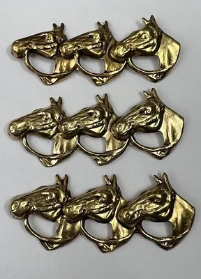 Vintage 3 Piece Triple Horse Jewelry Finding Brass Parts Crafts Art Pieces 🐴 • £6.81