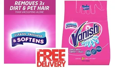 Vanish Carpet Cleaner + Upholstery Power Powder 650 G (Large Surface Area) • £9.99