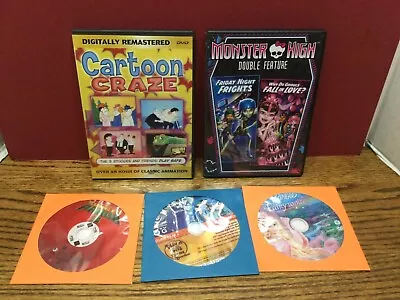 Lot Monster High Double Feature Phineas & Ferb Panda 3 Barbie Cartoon Craze DVD • $4.50