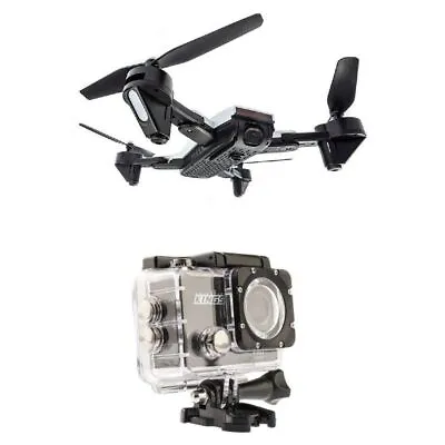 $141.90 • Buy Adventure Kings Cyclone Drone App Connection + Action Camera 1080P 30mWaterproof