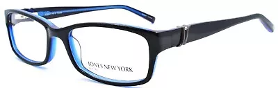 JONES NEW YORK Womens Designer Eyeglasses J225 Black&Blue Crystal Acetate 49 Mm • $29.95