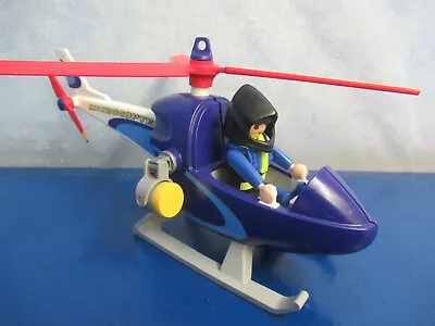 Helicopter Microcopter Figure TO Airport Fire Department Playmobil 7959 • £14.24