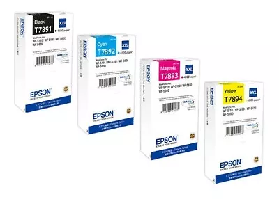 4x Original Ink Epson Workforce Pro WF-5110 WF-5190DW WF-5690DWF/T7891-T7894 • $382.39