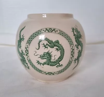 Porcelain Vase Jar Beige With Green Chinese Dragons Sadler Staffordshire England • £7