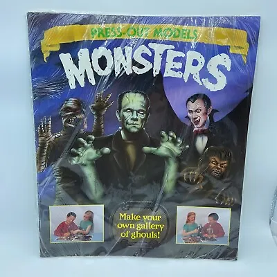 Monsters Press-Out Models 1993 Watermill Press Dracula Frankenstein Wolfman • $51.27