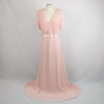 Pink Bridesmaid Maxi Evening Prom Dress By  Ever-Pretty Size UK 24 BNWT (H25) • £19.99