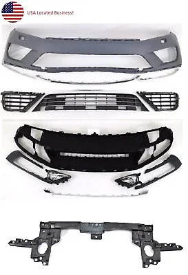 2015- 17 Touareg Front Bumper Cover Lower Spoiler Grille Bezel Molding 14pc Set • $742.60