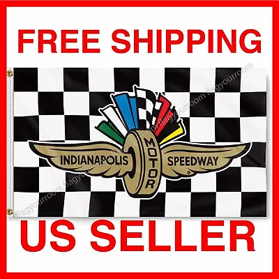 Indianapolis Motor Speedway 3x5 Ft Checkered Flag Indy 500 Car Brickyard Banner • $13.77