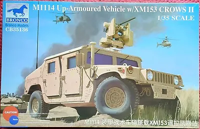 BRONCO Models 1/35 M1114 UP-ARMORED Humvee W/XM153 CROWS II HMMWV • $59.50