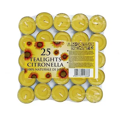 Price's Candles Citronella Tealights 25/pk Mosquito Fly Insect Repeller For Home • £6.51