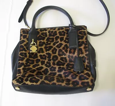 Michael Kors Signature Leopard Print Calf Hair And Leather Tote Bag Av-1506 • $85