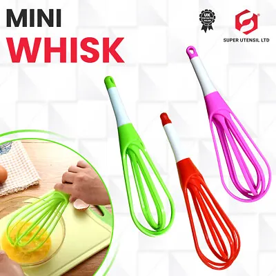 Foldable Plastic Whisk Hand Blender Whisker Latte Maker For Milk Egg Beater New • £6.49