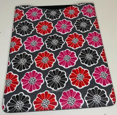 Vera Bradley Tablet Sleeve Mini Slim PVC BLOSSOMS IPad Kindle Grey Pink Red • $9.99