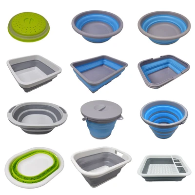 £5.99 • Buy Collapsible Folding Bowl Basket Bucket Washing Up Laundry Storage Bin Camping