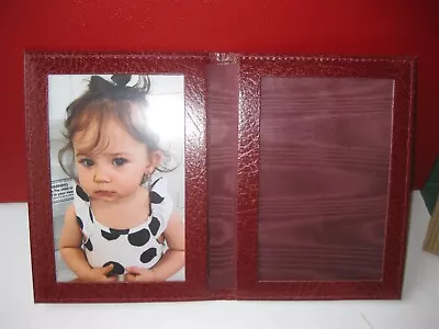 London Leather Burgundy Book Travel Two Photo Frame Super Quality For 2x 6 X 4 • £19.95