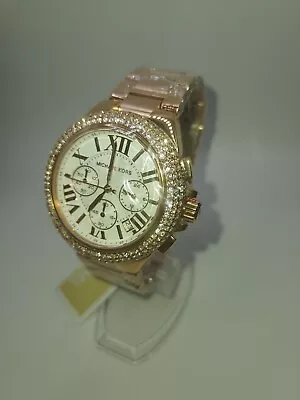 Michael Kors Camille Chronograph Rose Gold-Tone Stainless Steel Watch MK6995 • $119.95