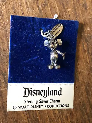 New Vintage Walt Disney Sterling Silver Mickey Mouse Charm Hand Behind Back • $29.99