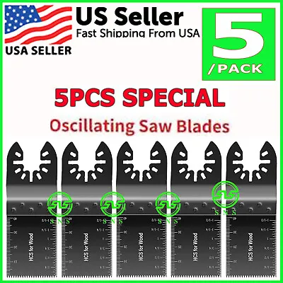 5pcs Oscillating Multi Tool Saw Blades Wood Metal Cut Cutter For Dewalt Fein  • $5.89