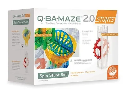 Mindware Q-BA-MAZE 2.0 Stunts - Spin Stunt Set W/10 Marbles RETIRED - NEW SEALED • $19.99