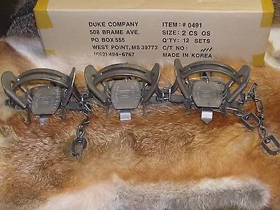 $45.44 • Buy 3 DUKE #2 COIL SPRING Offset TRAPS RACCOON COYOTE BOBCAT FOX LYNX OTTER NEW SALE