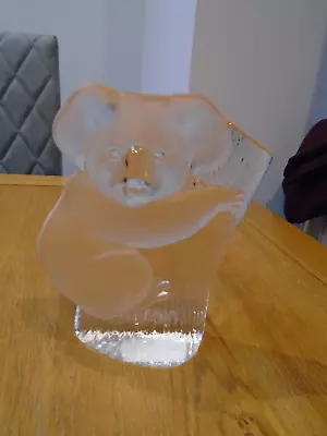 Mats Jonasson Glass Koala Bear Figure Signed • £15