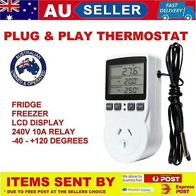 $23.99 • Buy 240v Fridge Freezer Temperature Controller Thermostat Digital Brand 10a