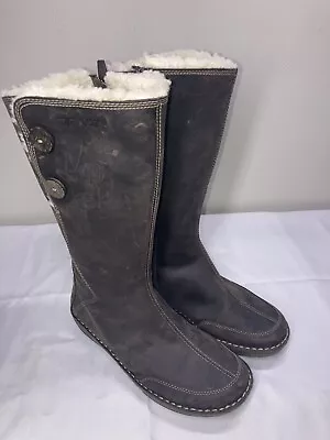 Teva Tonalea Leather Boots Waterproof Brown Size Women’s 6 Excellent Faux Sherpa • $40