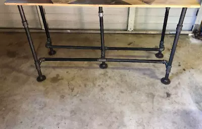 Black Pipe Table Base Kit - 3/4” X 66” Long X 24” Wide X 40  Tall - Bar Height • $224