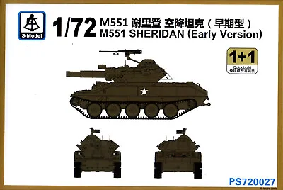 S-Model 1/72 720027 US M551 Sheridan (Early Production) (2 Vehicles Per Box) • $28.45