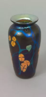  Amber California Poppy Vase Signed Phoenix • $125