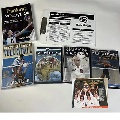 Volleyball Coach Guide Books & DVD Youth Drill Skills Tips Beginner Help Lot • $15