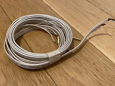 3.25m Qed Micro Ribbon Speaker Cable With Banana Plug Thin Under Carpet Wire • £9.95
