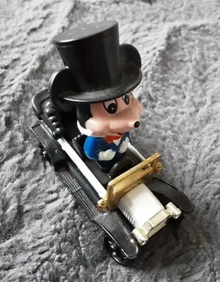 Vintage Diecast Disney Tomy Mickey Mouse In Vintage Ford Car Wearing Top Hat • £4.99