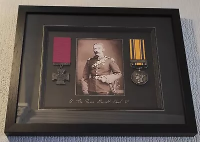 Framed Medal Display Lt John Rouse Merriott Chard VC Rorke's Drift Zulu War • £85