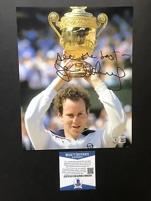 $185 • Buy John McEnroe Autographed Signed 8x10 Photo Beckett BAS COA Tennis Wimbledon ATP