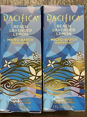 Lot Of 2 Pacifica Beach Lavender Lemon Micro-Batch Perfume Spray 1 Fl Oz Each • $114.99