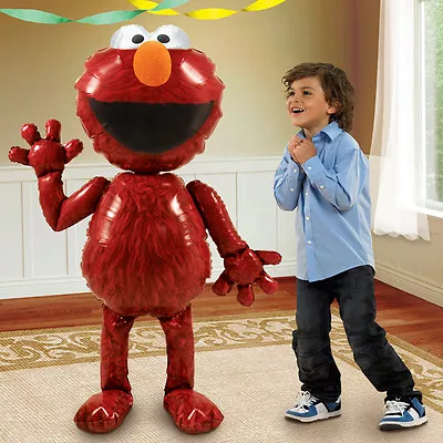 Gaint Sesame Street Elmo 3D Airwalker 54  Jumbo Foil Balloon Party Supplies • $18.99