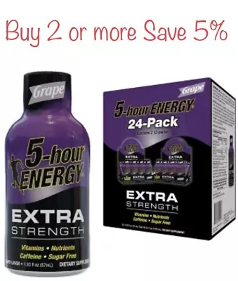 5-hour ENERGY Shot Extra Strength Grape (1.93 Oz. 24 Ct.) • $57.90