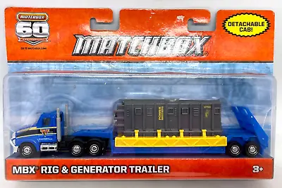 2012 Mattel Matchbox MBX Rig & Generator Trailer Diecast 60th Anniversary NOS • $68