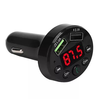 E6 Car BT 5.0 MP3 Player Modulator Dual USB Fast Charging FM Adapter Transmm GDS • £10.80