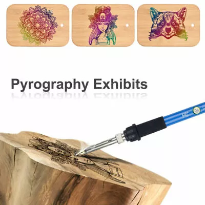 Wood Burning Pen Tool Multifunction Craft Pyrography Machine Burner Set Kit 60W • $21.37