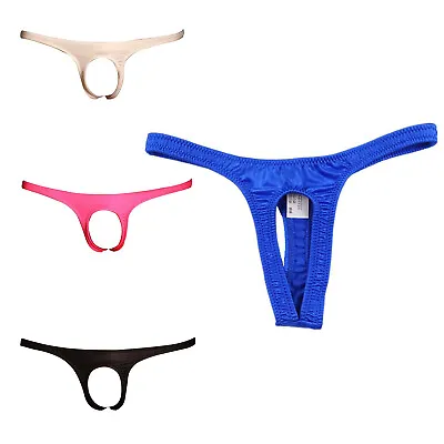 Mens Underwear Fancy Clubwear Hole Briefs Hollow Out G-string Front Pouch Semi • $9.19