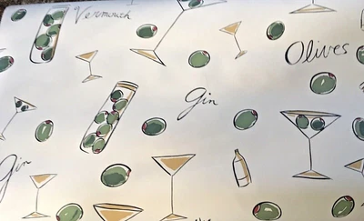 £29.49 • Buy 1 Roll Of Vintage Retro Martini Vermouth 1950s Design Wallpaper For Crafts 