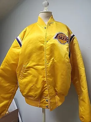 Los Angeles Lakers Satin NBA Starter Jacket Size XL  Vintage Made In USA • $129.99