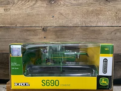 Tomy ERTL John Deere S690 Combine Authentics 3 1:64 Scale Diecast NIB • $129.99