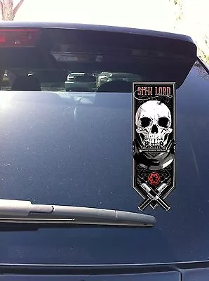 03-40 Dart Vader Sith Skull Banner Window Vinyl Decal Force Star Wars Sith Order • $5