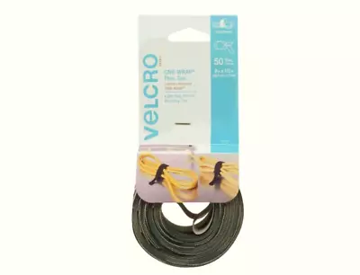 Cable Ties Velcro 50 Pc Reusable 8 X1/2  Wire Office Organization Bundle Straps • $7.90