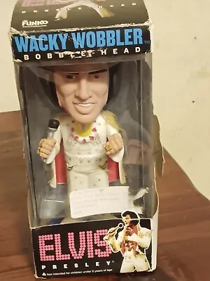 FUNKO ELVIS PRESLEY BOBBLE HEAD Wacky Wobbler Hawaii ELVIS LIVES Vaulted NIB • $35