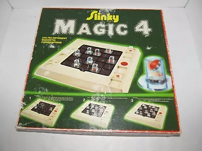 Vintage SLINKY MAGIC 4 Magnetic Board Game - Complete  Made By James No. 6400 • $14.99