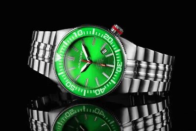 New! ARAGON T-100 Tube Automatic Watch Hercules 44mm Lime Green Dial A378LIM • $249.88